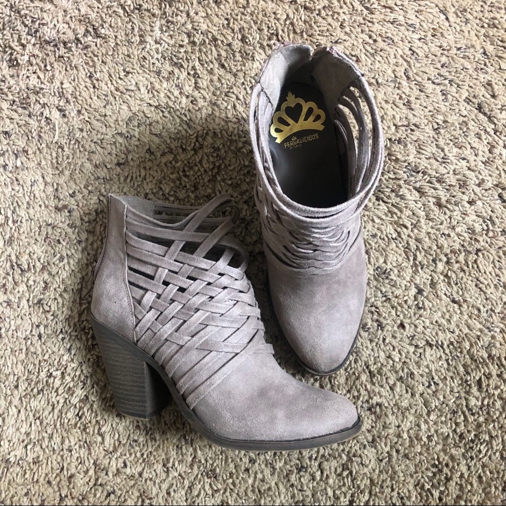 Grey heeled booties - Picture 4 of 8